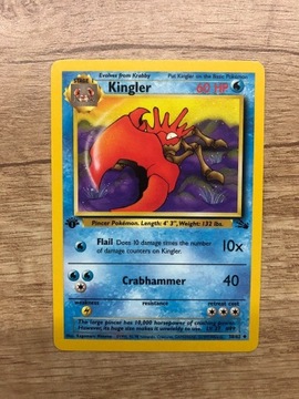 Karta Pokemon Kingler 38/62 1 edition fossil