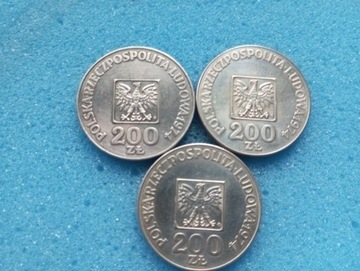 200 zł Mapka srebro x 3szt.