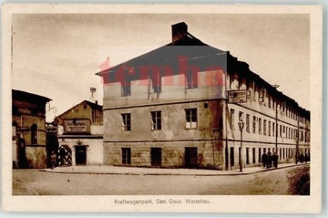 WARSZAWA Kraftwagenpark Książęca róg Smolnej 1918