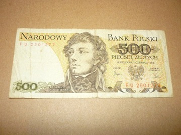 Kolekcjonerski banknot PRL 500zł