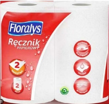 Ręcznik papierowy Floralys 2 warstwowy.