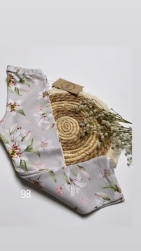 Nowe legginsy lilie kwiaty bawełniane