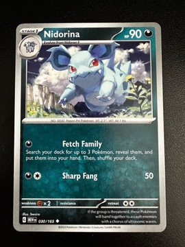 Karta Pokemon Nidorina 030/151 MEW 151