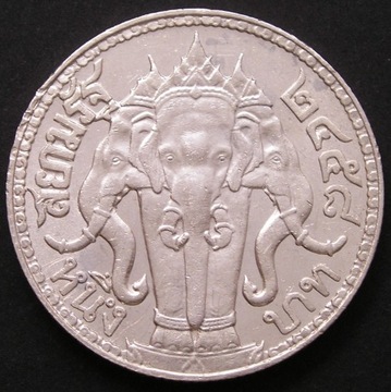 Tajlandia 1 baht 1915 - Rama VI - srebro