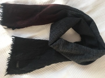 Calvin Klein szalik wełna czarny szary bordo