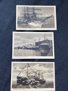 Pocztówki dawne statki morskie