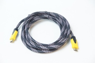 kabel HDMI 3m - złocone wtyki, oplot, wzmocniony