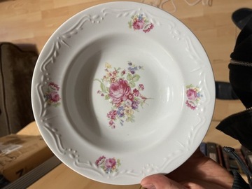 Polska Porcelana Karolina talerz głeboki 2 szt prl