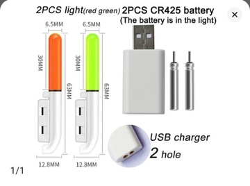 Elektroniczny świetlik wędkarski-2szt-cały komplet