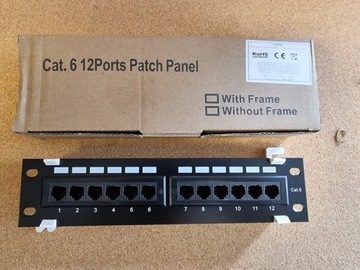 12 portowy Patch Panel cat.6 kat,6 BOWI RoHS CE 1U