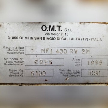 Kruszarka O.M.T. - ITALIA - MFI 400