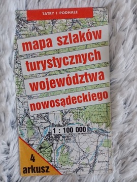 MAPA SZLAKÓW TURYSTYCZNYCH NOWOSĄDECKIE 4