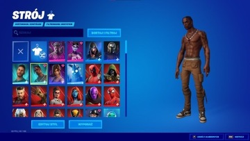 KONTO FORTNITE 2000 SKIN TRAVIS MARVEL MAKO MIDAS