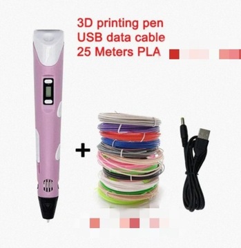 DŁUGOPIS 3D PEN pióro drukarka RÓŻOWY 