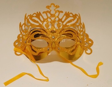 Maska karnawałowa złota 