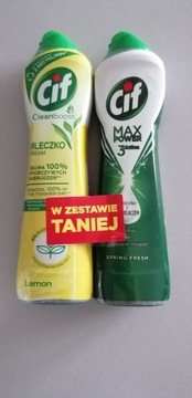 Mleczko do czyszczenia cif 540ml+693ml