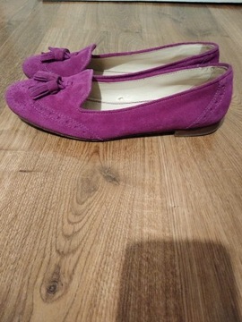 Uterque loafersy zamsz naturalny 38,5/24,8