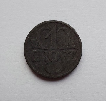 1 grosz  1939 r. Zn - cynk - Generalna Gubernia 