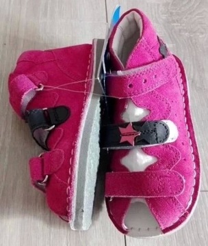 BARTEK skórzane różowe buty dziewczęce r.26 