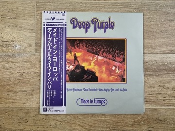 DEEP PURPLE Made In Europe  Japan OBI Insert 1Pr