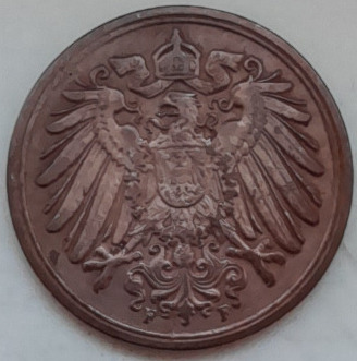 Cesarstwo Niemieckie 1 fenig,  1906 F
