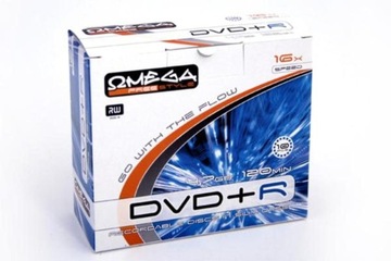 Płyty OMEGA DVD+R 16x 4.7GB 10 szt. SLIM CASE