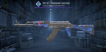 AK-47 | Niebieski laminat Katowice 2014 Naklejka