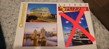 Puzzle Clementoni 3x1000 Cities Rzym Londyn