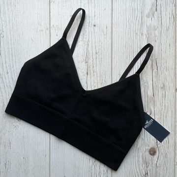 Czarny top braletka bralette Hollister Gilly Hicks