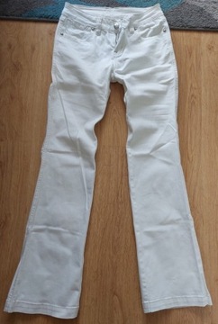 Spodnie jeansowe białe S damskie 