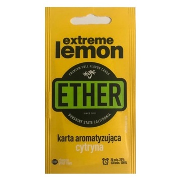 Karta aromatyzująca ether lemon