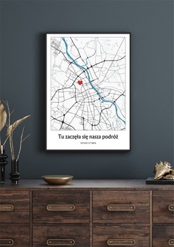 Plakat Mapa Miłości - prezent 50x70
