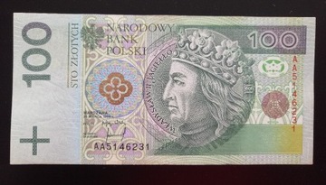 100 złotych 1994 seria AA