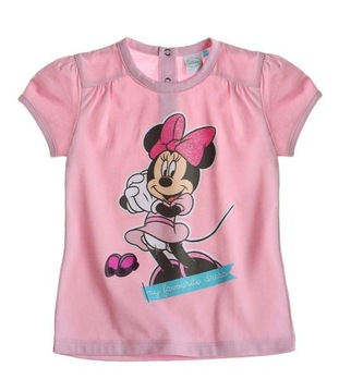 nowa Myszka Minnie 62 róż koszulka t-shirt Disney