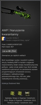 AWP | Naruszenie kwarantanny (po ciężkich walkach)