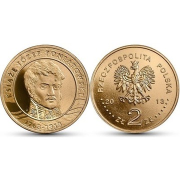 Monety dwuzłotowe książę Józef Poniatowski 10 szt