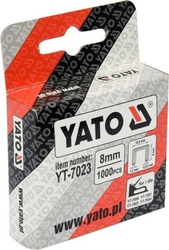 Zszywki YATO 8mm x 10.6 mm 1000szt  milwaukee M12