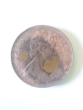 Anglia - Elżbieta II - 2 Pensy NEW PENCE 1971