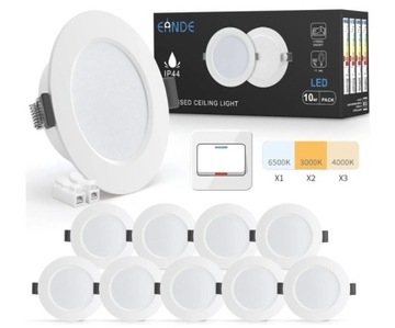 10x Eande Lampa Do Zabudowy reflektor Led 5W IP44 