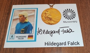 Hildegard Falck, autograf,medalistka olimpijska 