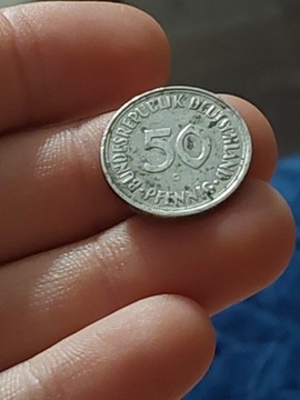 Moneta,Niemcy-RFN 50 Pfennig,1966 