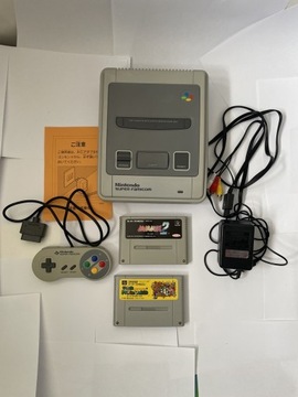 Nintendo Super Famicom SFC SNES BOX+gry Zestaw