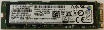 SSD Samsung MZ - NLN2560 256GB M.2 PCIe uszkodzony