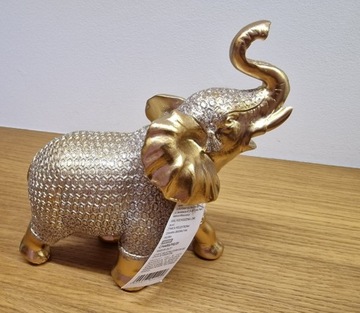 Figurka dekoracyjna złoty słoń