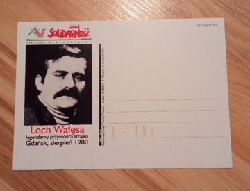 Kartka Solidarność 1980-2005 Lech Wałęsa