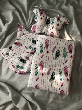 Handmade: pościel niemowlęca + motylek PIÓRKA