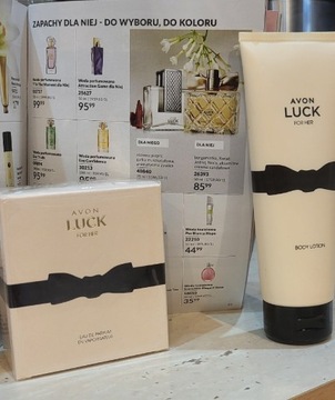 Avon Zestaw Luck perfumy + balsam Nowy