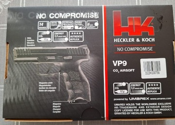 Pistolet asg.H&K VP9 Umarex co2 12g 6mm