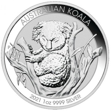 Srebrna moneta kolekcjonerska KOALA 2021r.
