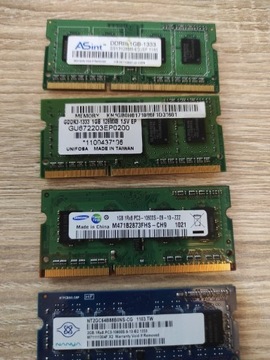 Pamięć RAM DDR3 1/2 GB 1333Mhz Asint Nanya Samsung